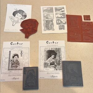 Asian-Inspired Rubber Stamp Set